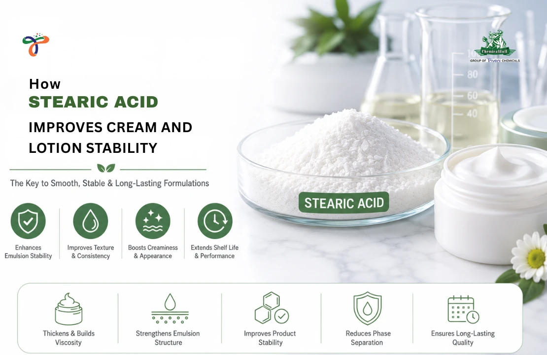 How Stearic Acid Improves Cream and Lotion Stability