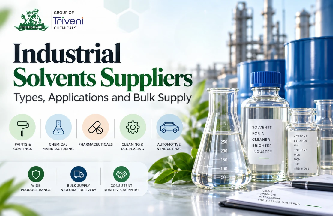 Industrial Solvents Suppliers | Types, Applications and Bulk Supply
